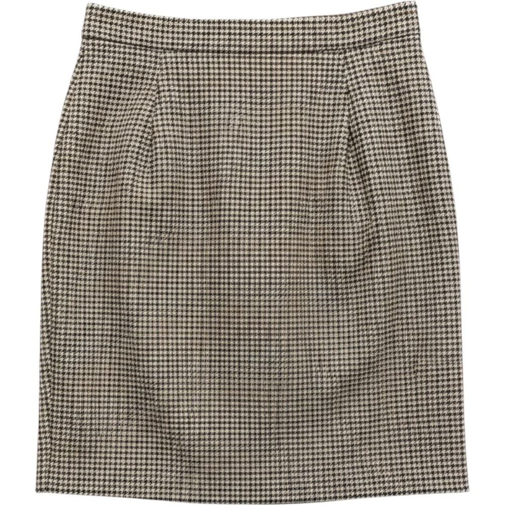 H&M Houndstooth Plaid Pencil Skirt Women's US‎ 0 Brown Black Cream NWT